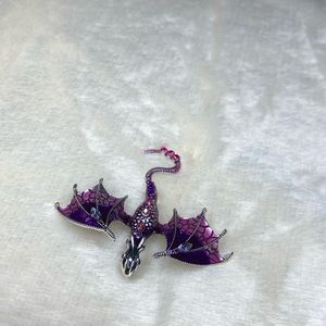 Purple dragonfly pin